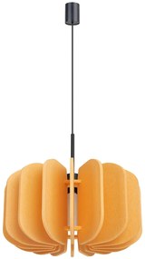 Żółta wisząca lampa z filcu E5-G60