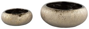 Złoty ceramiczny kwietnik HELLY GOLD Wielkość: S
