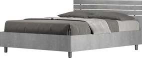 Łóżko wyposażone w stelaż z listwami z pojemnikiem 140x200 Prosty zagłówek z listwami cementu Ankel
