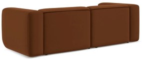 Pomarańczowa/brązowa aksamitna sofa 228 cm Ekahi – Makamii