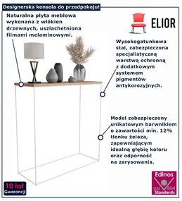 Klasyczna konsola do przedpokoju dąb lancelot + biały N3-K74