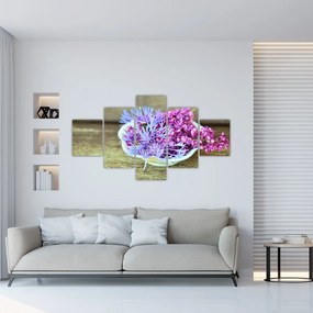 Obraz dekoracji z lawendą (125x70 cm)