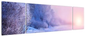 Obraz - Zamarznięta rzeka (170x50 cm)