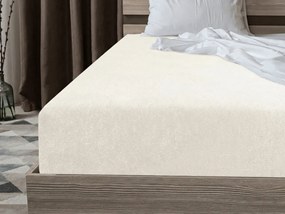 PrzytulneMieszkanie.pl Frotte prześcieradło EXCLUSIVE jasnokremowe 180 x 200 cm