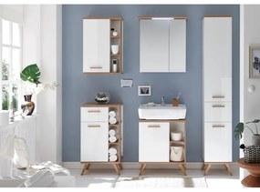 Biała wysoka szafka łazienkowa 36x205 cm Set 923 – Pelipal