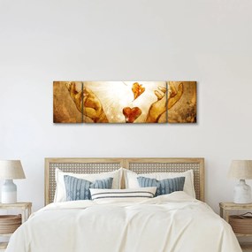 Obraz - Malowanie rąk pełnych miłości (170x50 cm)