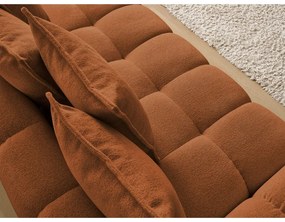 Sofa z tkaniny szenilowej w kolorze terakoty 278 cm Everest – Bobochic Paris