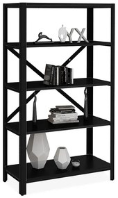 Czarny metalowy regał na książki E9-G76