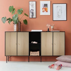 Czarny modułowy system półek 169x69 cm Mistral Kubus – Hammel Furniture