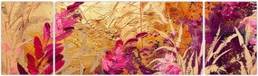 Obraz - Abstrakcyjny obraz kwiatów II. (170x50 cm)