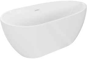 Mexen Eos wanna wolnostojąca 150 x 75 cm, biała, przelew biały - 52471507500-20