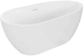 Mexen Eos wanna wolnostojąca 150 x 75 cm, biała, przelew biały - 52471507500-20