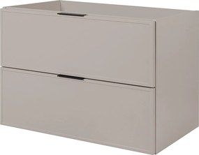 Szafka łazienkowa, Kaszmir, czarny uchwyt, 46 x 80 x 57 cm