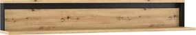 Wisząca półka w stylu industrialnym dąb artisan - QA P3-P60