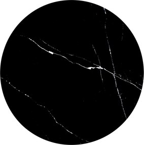 Złoty stolik pomocniczy Tribeca z marmurowym blatem