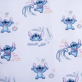 Niebieska bawełniana pościel dziecięca jednoosobowa 140x200 cm Lilo and Stitch "Wave" – Jerry Fabrics