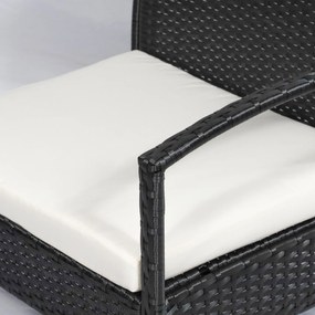 Outsunny komplet wypoczynkowy z technorattanu 7 elementów z poduszkami kolor czarny