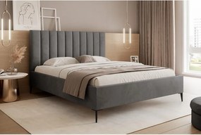 Łóżko Mona Slim III 140 Tkanina VELUTTO 18 stelaż drewniany