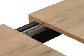 Stół rozkładany Werona 160-240x90 cm - dąb pradawny / czarne nogi