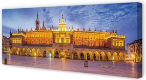 Obraz drukowany na płótnie Sukiennice o Zachodzie Słońca