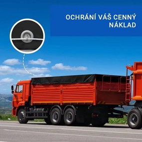 Wodoodporna plandeka z oczkami 5x8 m, szara, 650g/m², UV