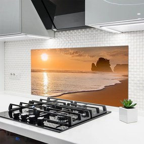 Panel Szklany Słoneczny Dzień na Plaży