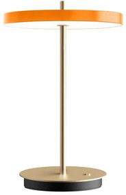 Pomarańczowa lampa stołowa LED ze ściemniaczem i metalowym kloszem (wysokość 31 cm) Asteria Move – UMAGE