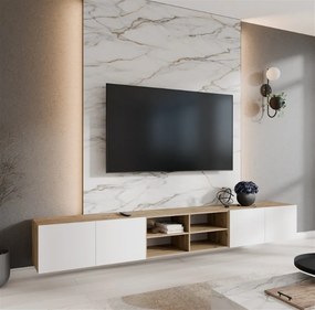 Szafka RTV wisząca MIVO 300 cm do Salonu pod Telewizor - Dąb artisan