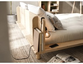 Łóżko dwuosobowe z drewna sosnowego ze stelażem 160x200 cm Peek – Karup Design
