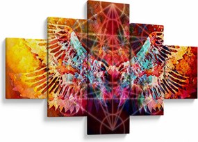 Obraz - Merkaba ze skrzydłami, abstrakcja (125x70 cm)
