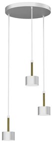 Biało-złota lampa wisząca do salonu - N022-Umer