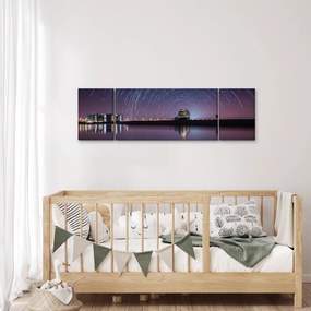 Obraz nocnego nieba z gwiazdami (170x50 cm)
