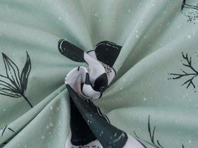 PrzytulneMieszkanie.pl Prześcieradło z mikrofibry PANDA RELAX miętowe 90x200 cm
