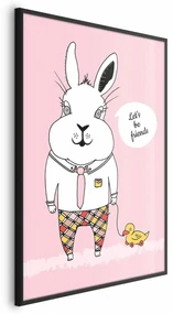Plakat Przyjaciel królika 21x30 cm z ramą czarną bez marginesu ARTGEIST B