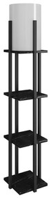 Lampa podłogowa z półeczkami NORA 1xE27/40W/230V czarny