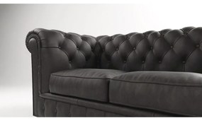 Antracytowa aksamitna sofa 230 cm Cambridge – Ropez