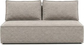 Sofa z Funkcją Spania MAVIA Beżowa Sztruksowa Nowoczesna