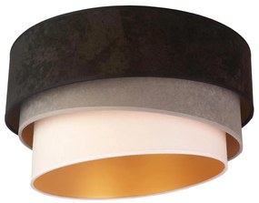 Duolla - Lampa sufitowa DEVON 1xE27/40W/230V śr. 45 cm czarna/szara/beżowa