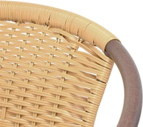 Krzesło ogrodowe na taras z polirattanu beżowe