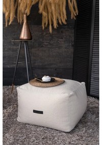 Jasnoszary worek do siedzenia z materiału bouclé Softbox MooG – SLOWDOWN