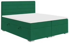 Łóżko kontynentalne DANETTI 160x200 zielone velvet z pojemnikiem LAVERTO