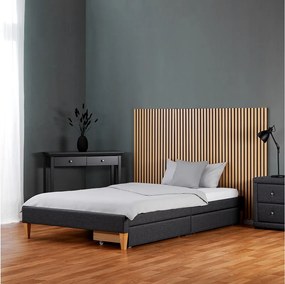 Tapicerowane łóżko 145x32x210 cm szare
