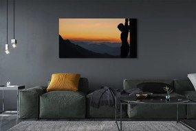 Obraz canvas na ścianę Ukrzyżowany Jezus o Zachodzie Słońca