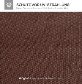 Outsunny Zamienny dach do pawilonu ogrodowego, poliester, 2,98 x 2,95 m, kolor kawa