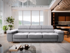 Masseno Sofa MOSINE z funkcją spania, Rozkładana sofa - Siwy, POSO 55