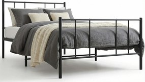 Czarne metalowe łóżko pojedyncze 90x200 cm A8-K99