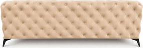 Pikowana sofa Chesterfield Moet 3 osobowa w stylu glamour
