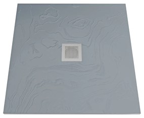Brodzik z konglomeratu kwadratowy szary 80 x 80 DIAMO Light Grey