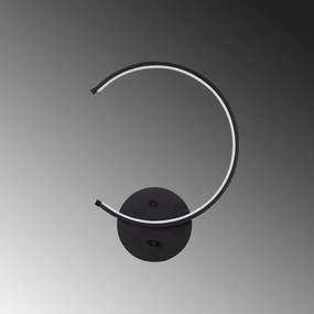 Czarny kinkiet LED ø 10 cm Moon – Opviq lights