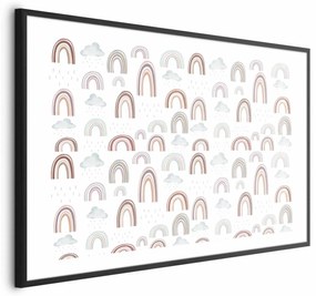 Plakat Tęcza po deszczu 60x40 cm z ramą czarną z marginesem ARTGEIST B